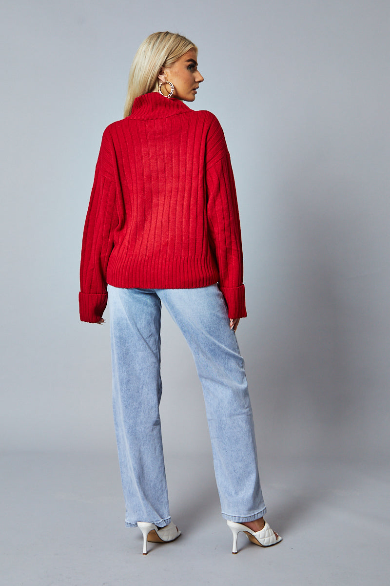 Knit High Neck Jumper