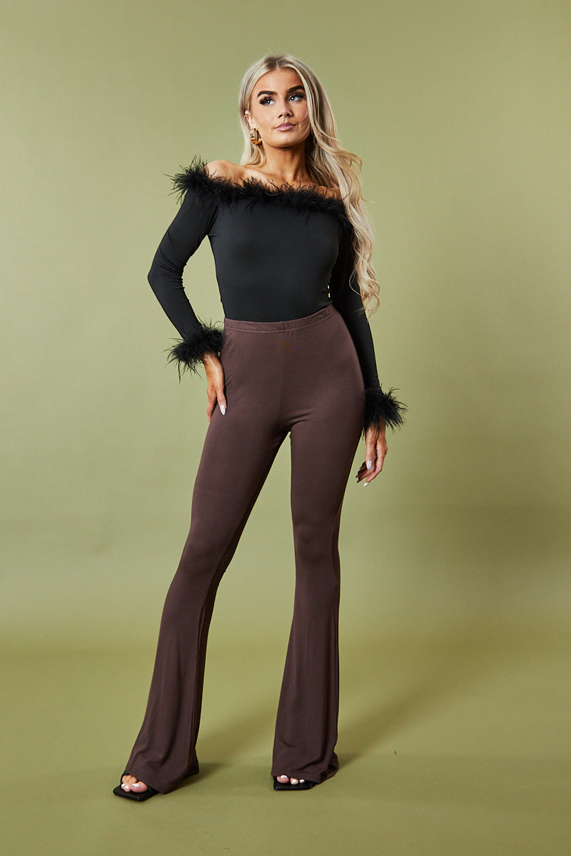 Jersey Flare Trousers